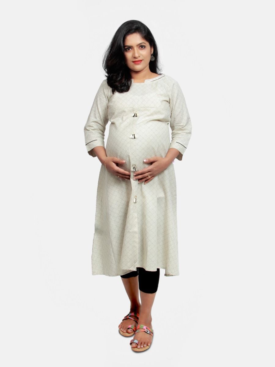 Maternity Kurta With Free mask (Sinta Black)