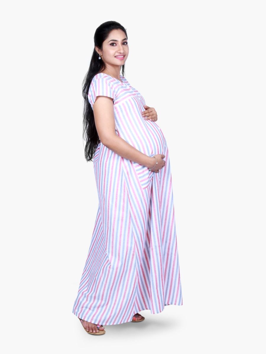 Nursing Nightie with FREE MASK (ELIRA RED)