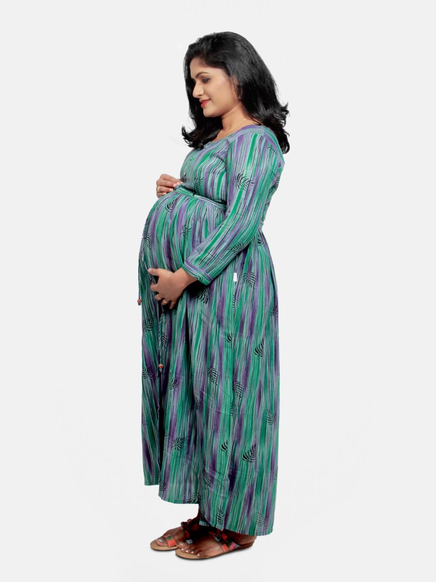 Maternity Maxi Dress-Isla Green