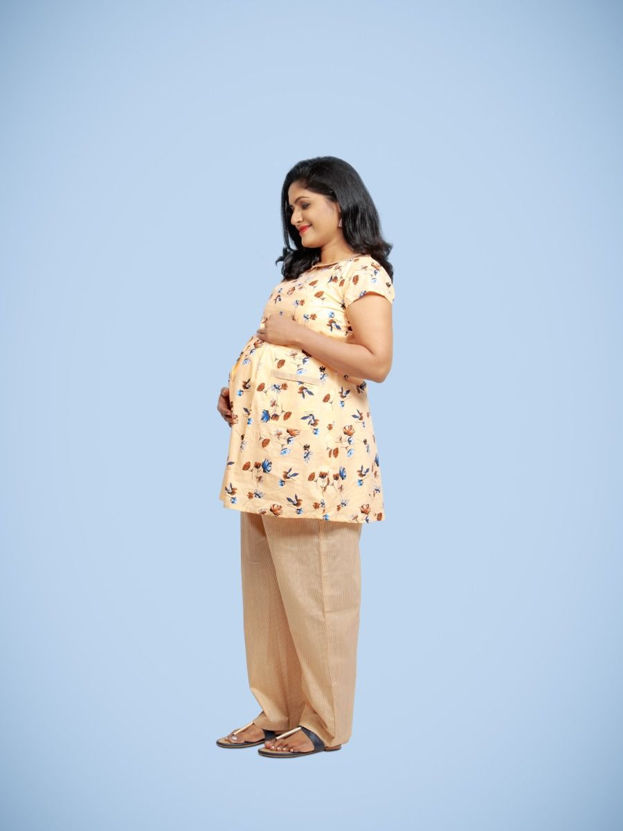 Maternity Pyjama Suits-Zoya Peach