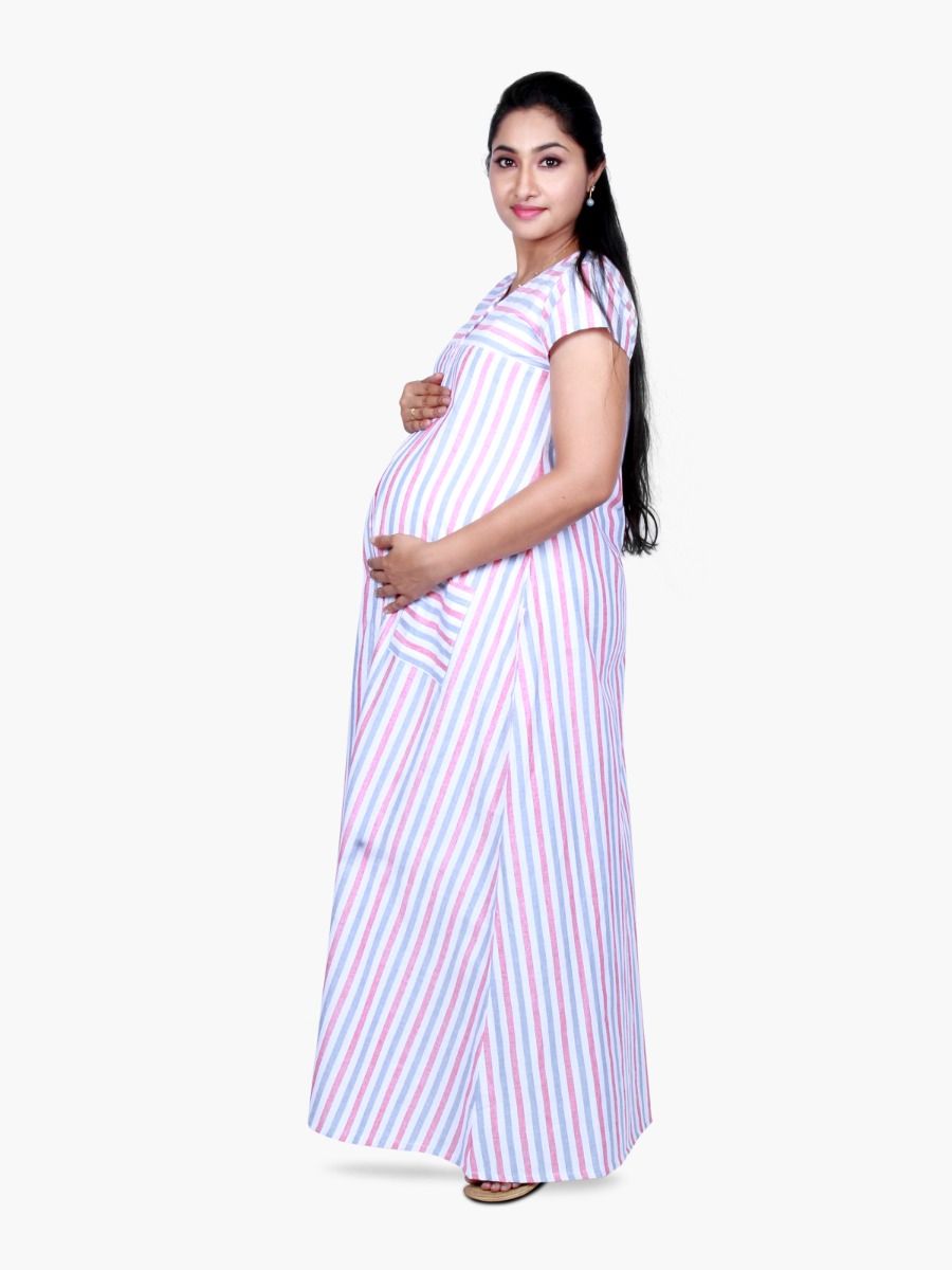 Nursing Nightie with FREE MASK (ELIRA RED)