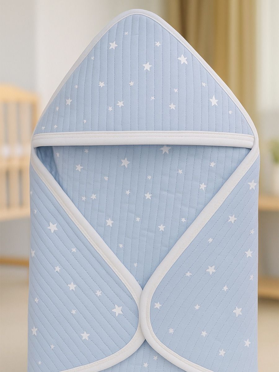 Baby Hood Towel Blue Star