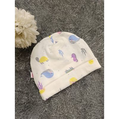 Baby Cap/ Mitten/ Bootie- Aqua life Print