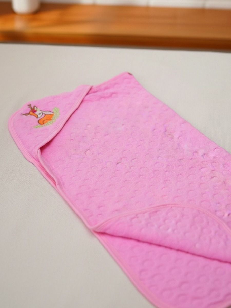Baby Hood Towel Dark Pink