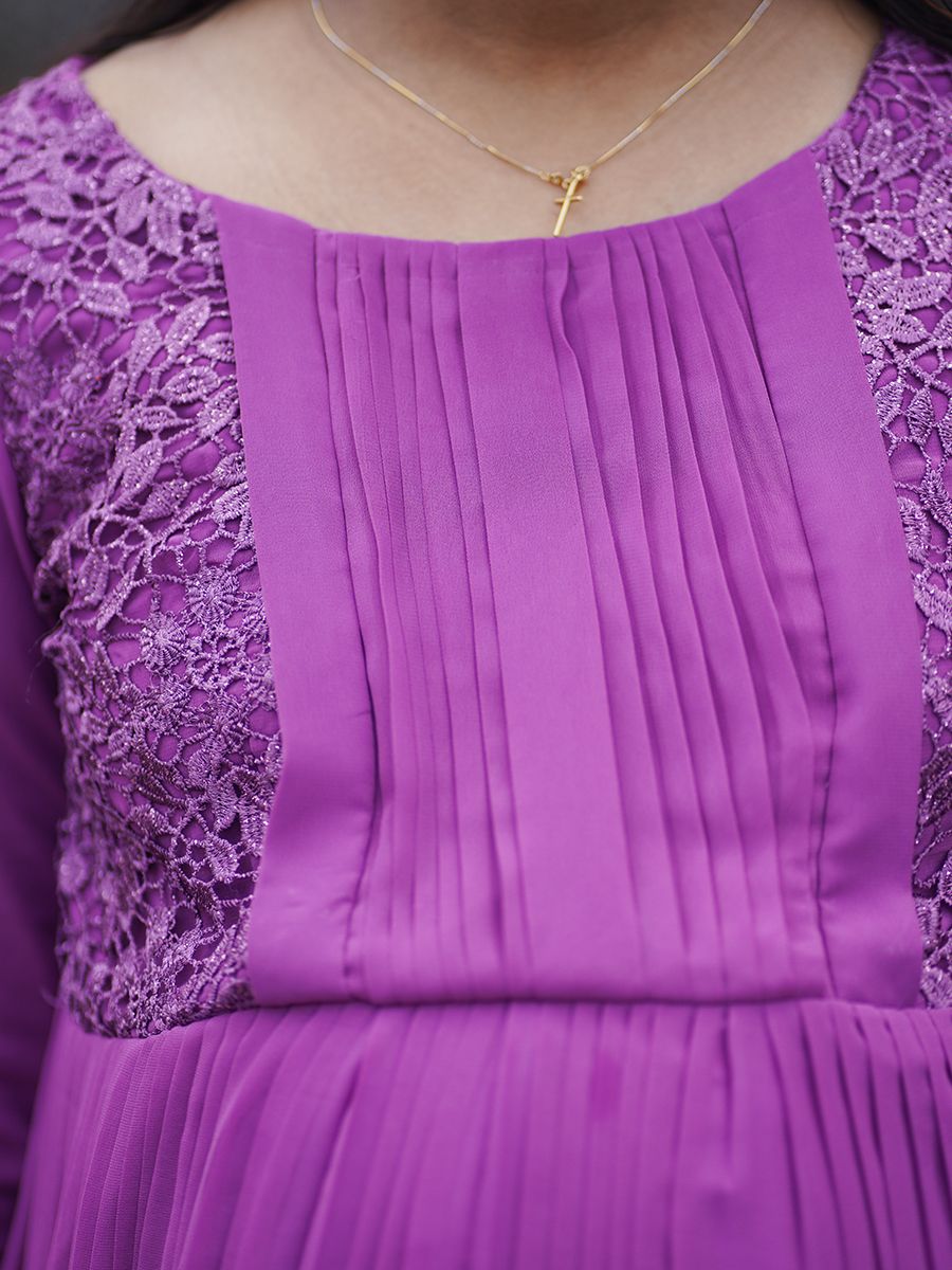 Maternity Partywear Gown- Purple