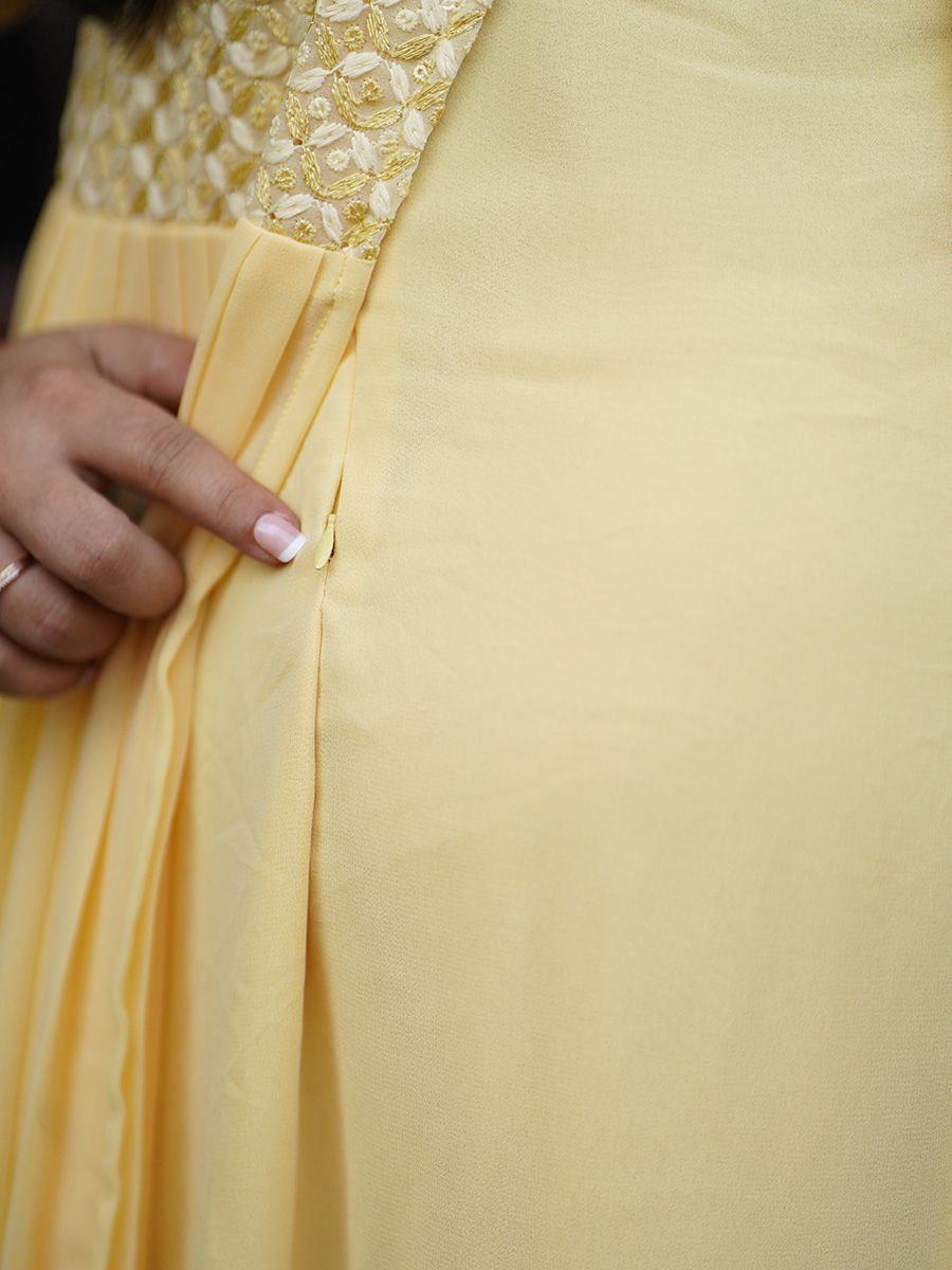 Maternity Party Wear- Yellow