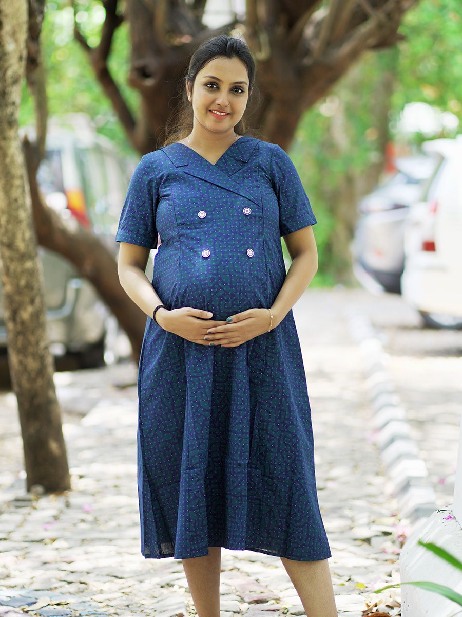 Maternity Kurta - Office Wear Elara  blue