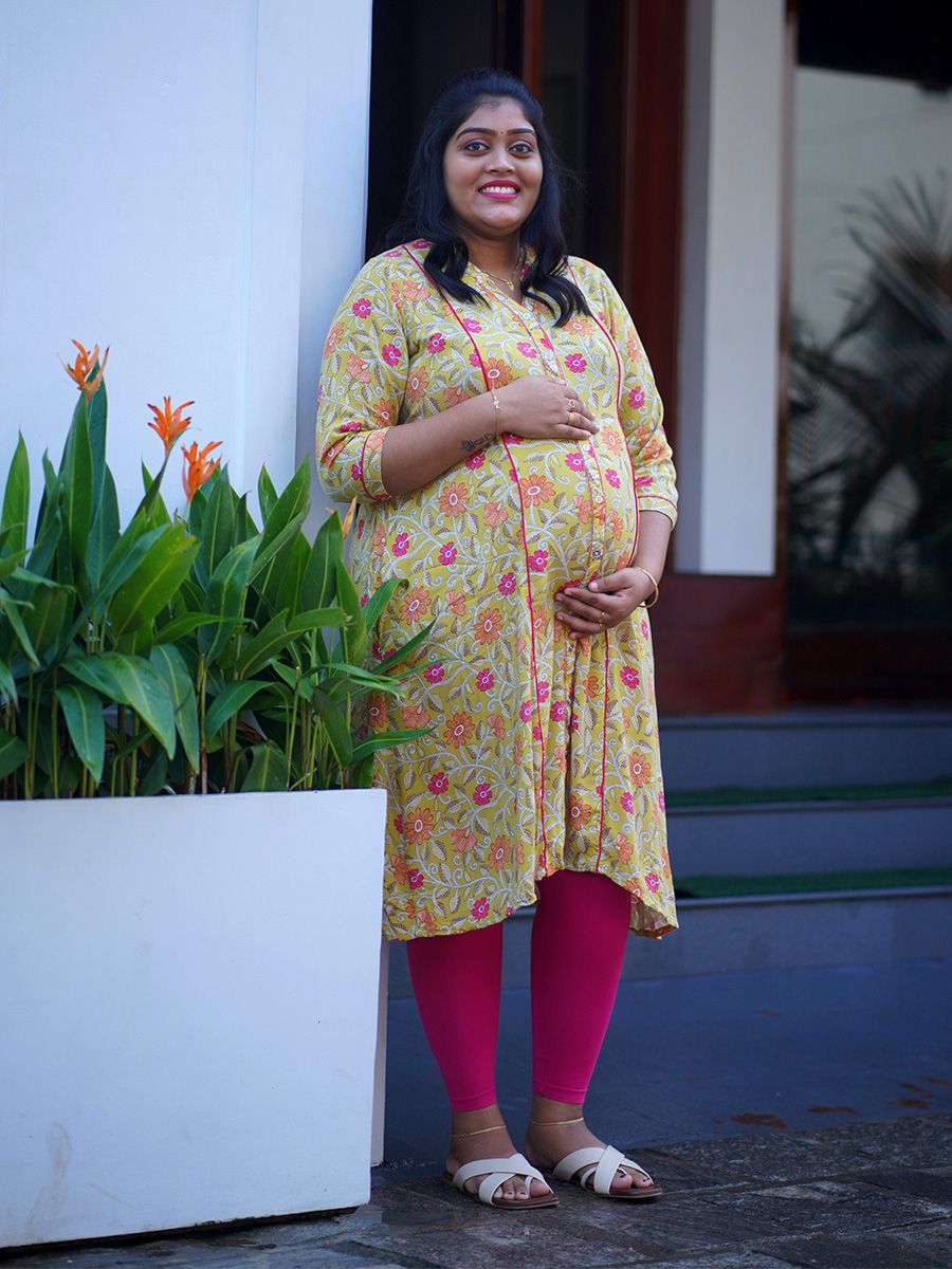 Maternity Long Top - Seina Yellow