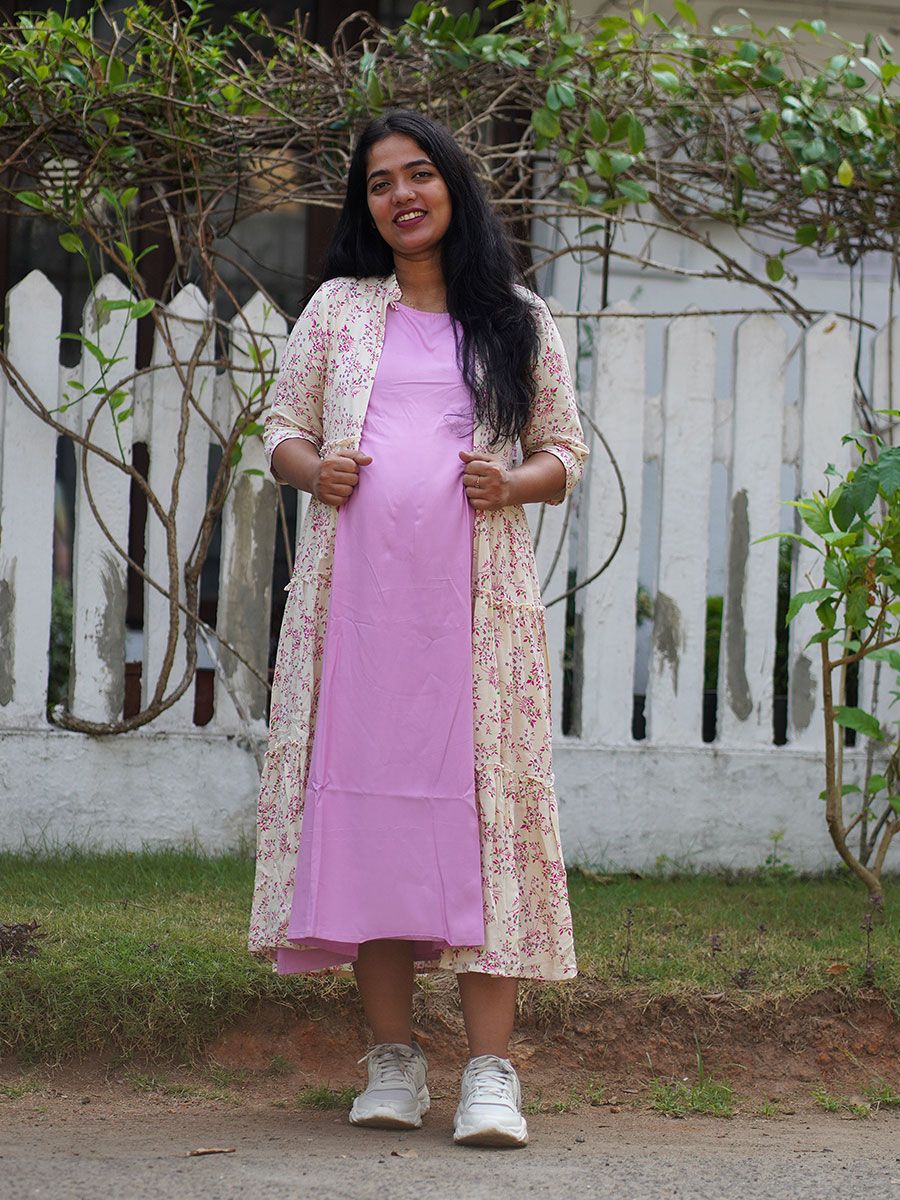 Maternity Sleeveless Dress With Jacket - Olivia Yellow