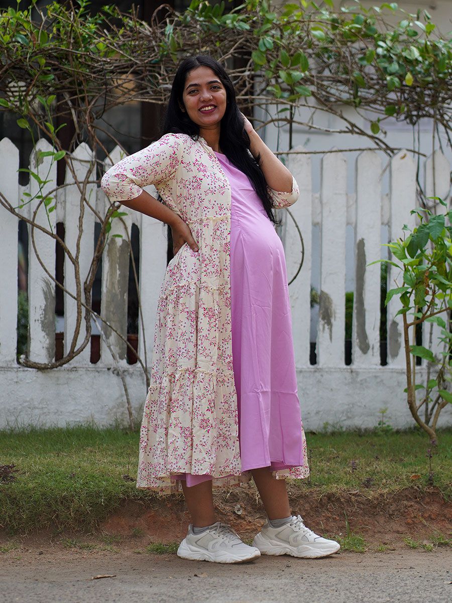 Maternity Sleeveless Dress With Jacket - Olivia Yellow