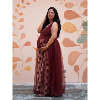 Maternity Baby Shower Brown & Work Net