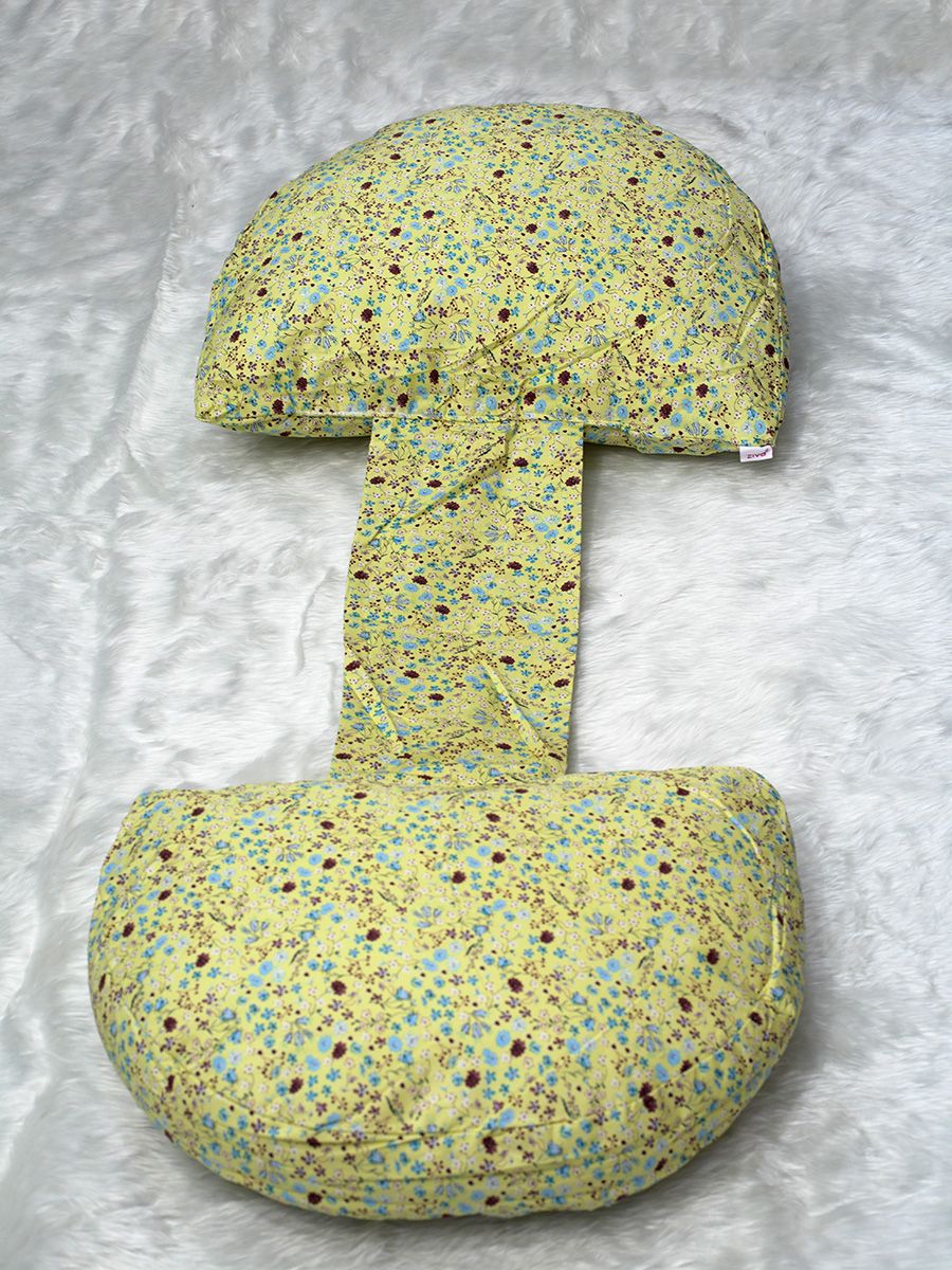 Ziva Belly Pillow- Floral Yellow