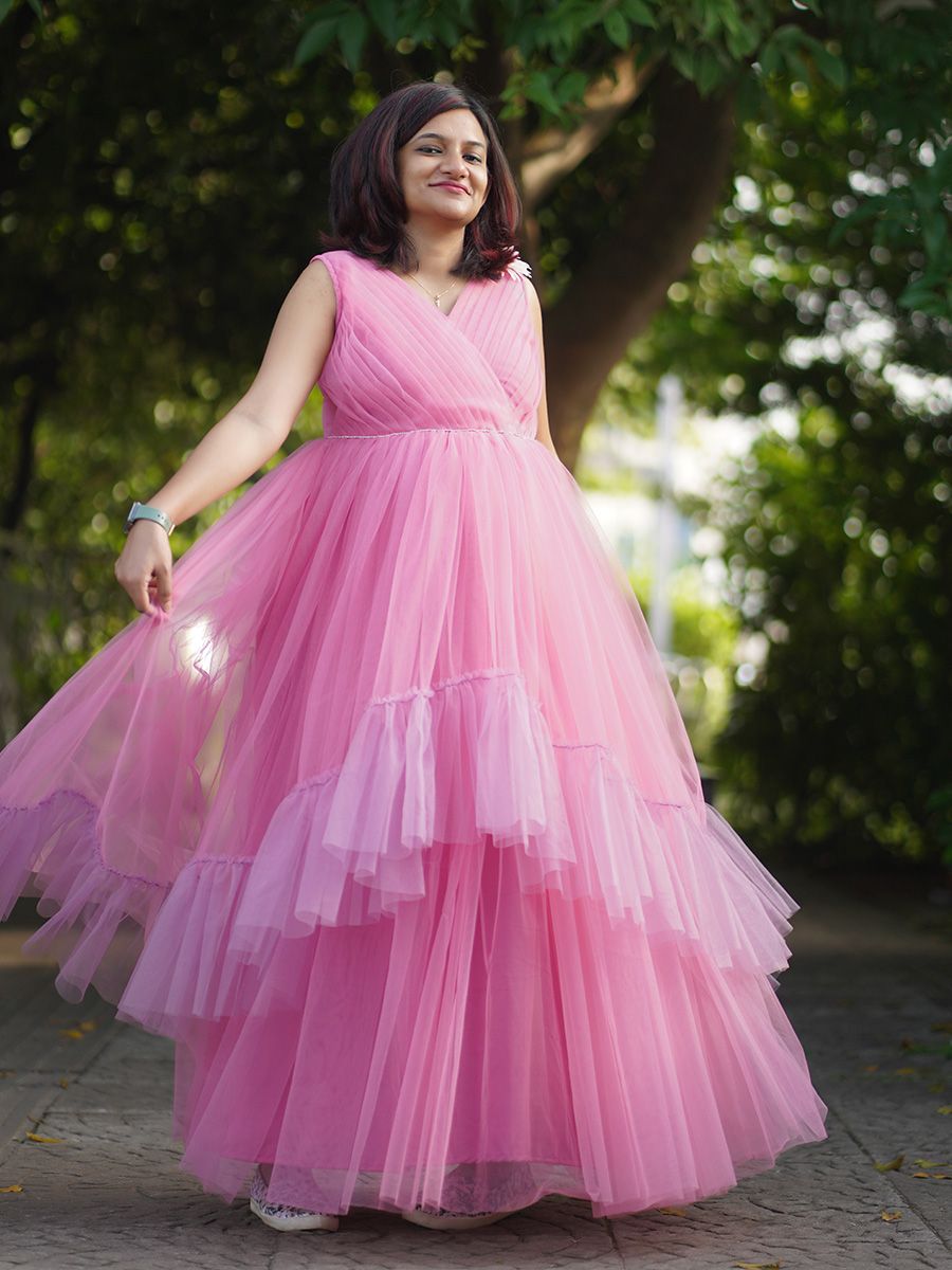 Baby Shower Net Gown Pink and Lavender