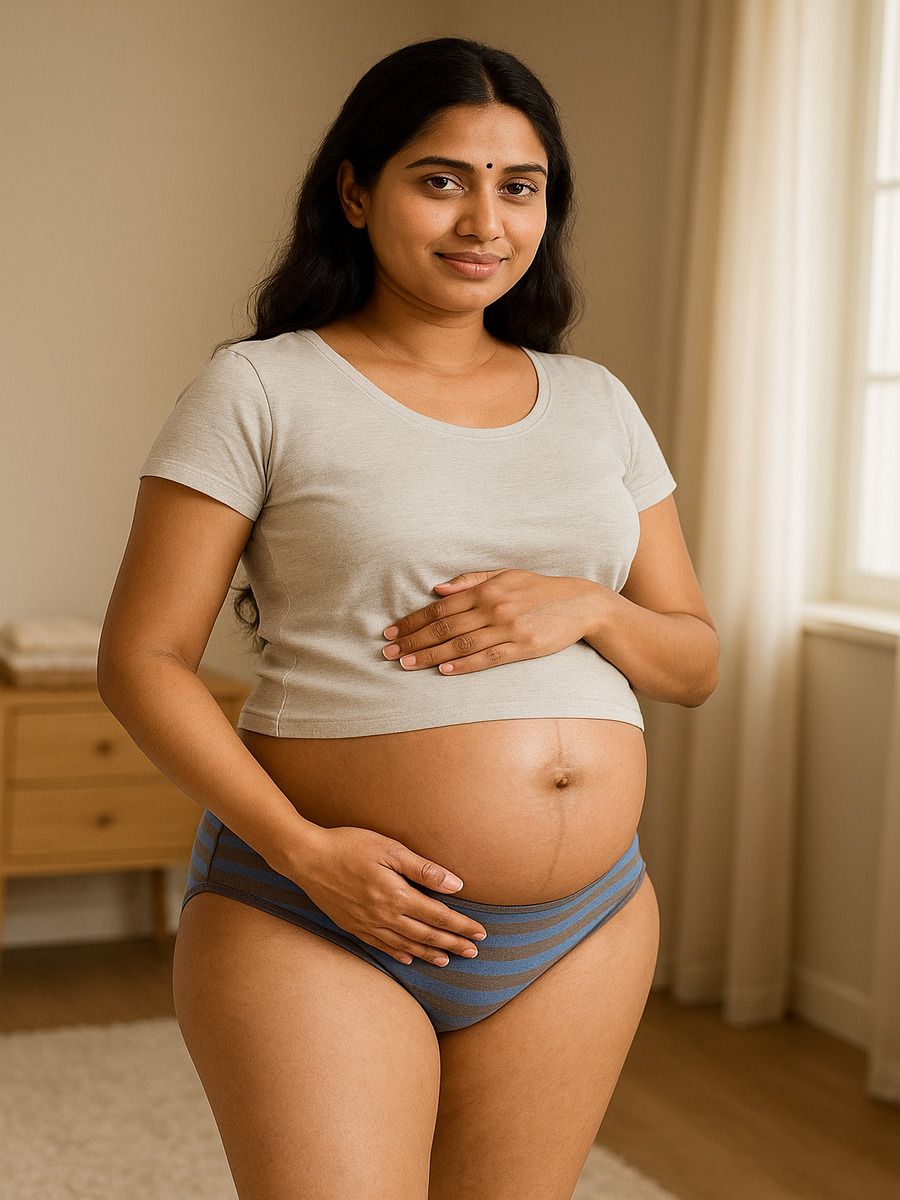 Low Waist Panty (LW Stripe Aqua Blue)