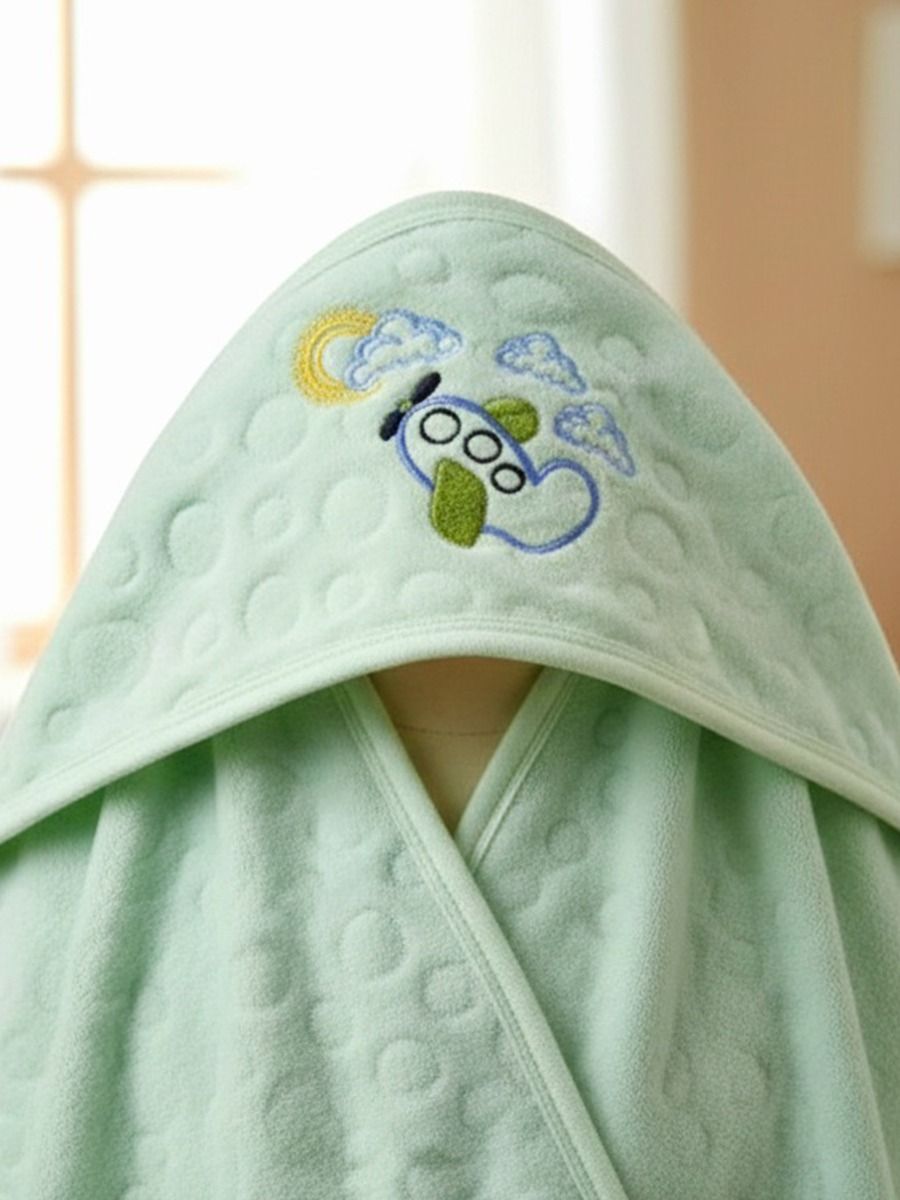 Baby Hood Towel Green
