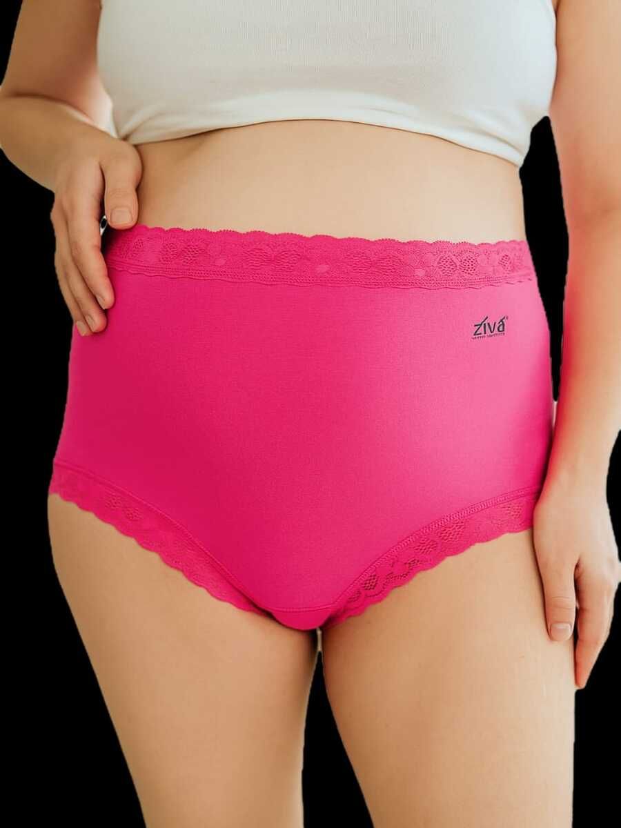 Cotton High Waist Maternity Panty Pink
