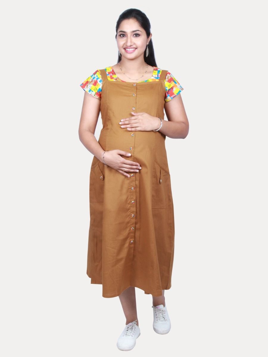 Maternity Sleeveless Dress with Inner &  Free mask (SHALAN)