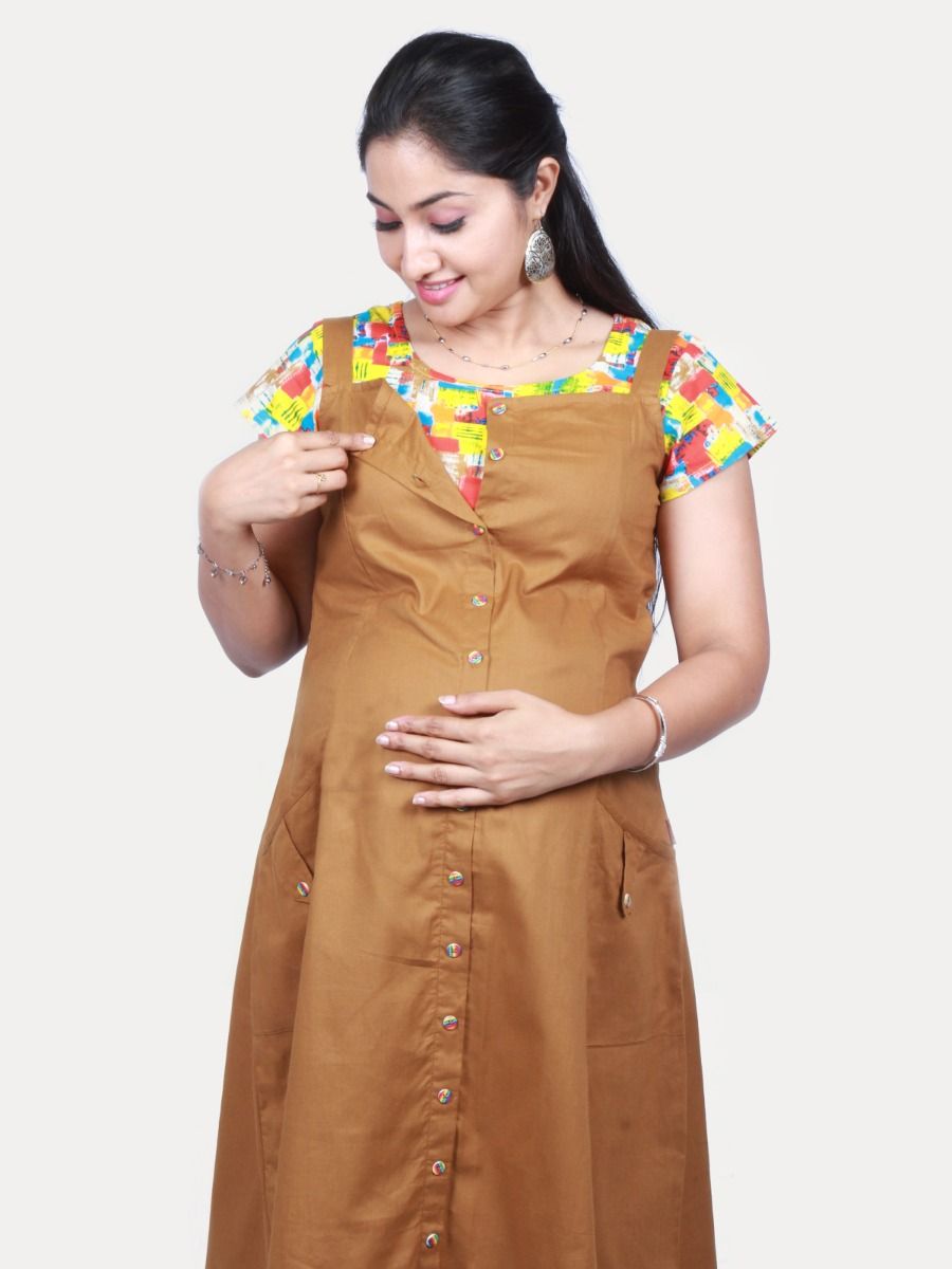 Maternity Sleeveless Dress with Inner &  Free mask (SHALAN)