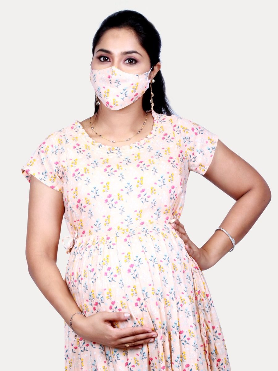 Maternity Maxi Dress with Free mask (HEMERA)