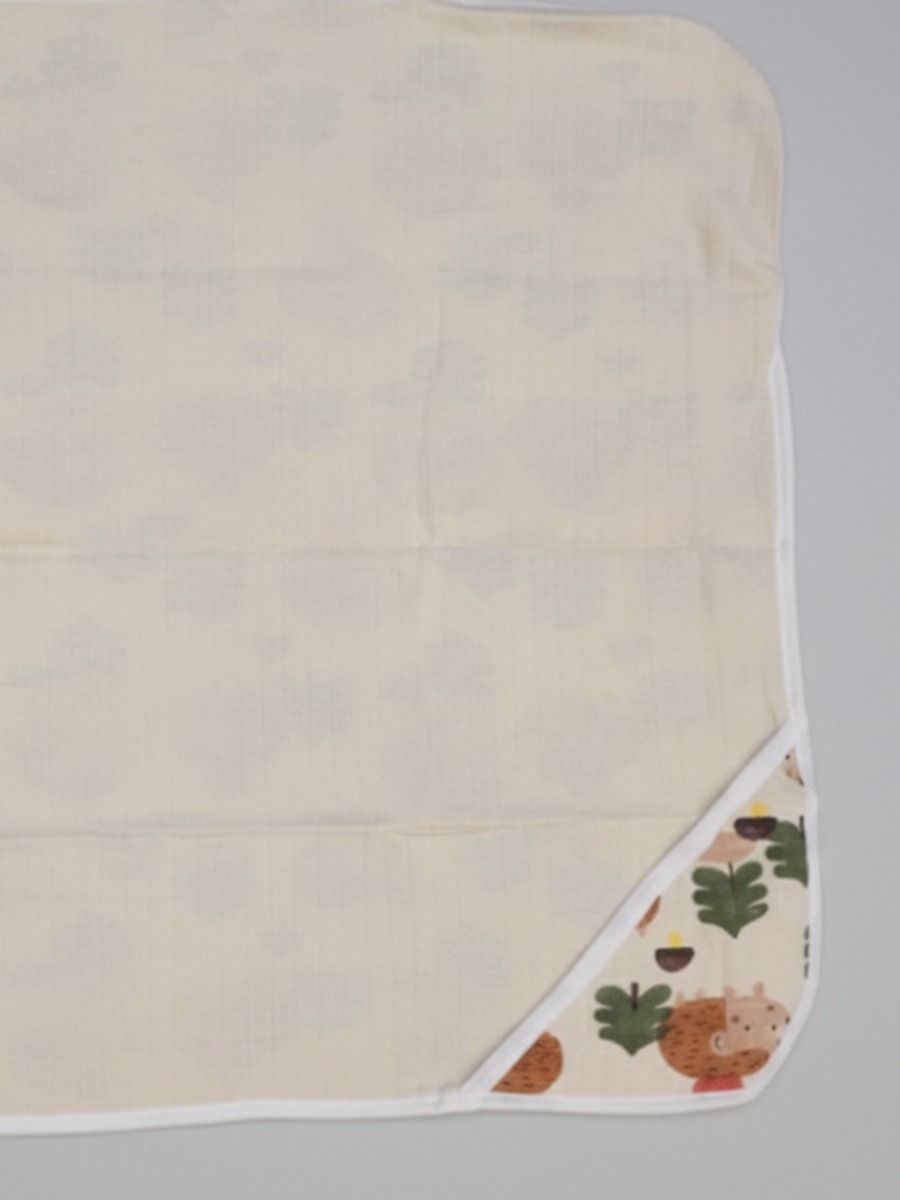 Baby Hood Towel Leaf Print