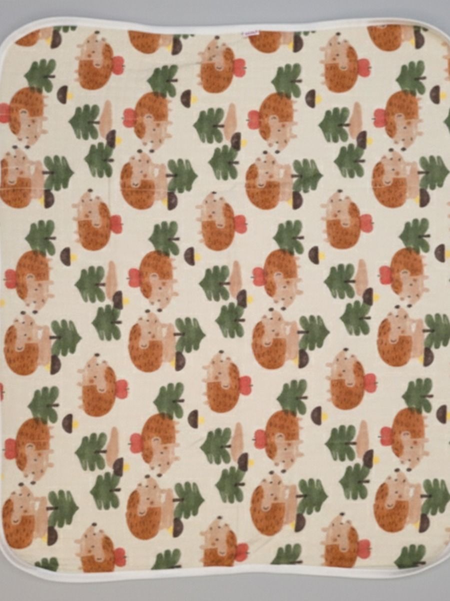 Baby Hood Towel Leaf Print