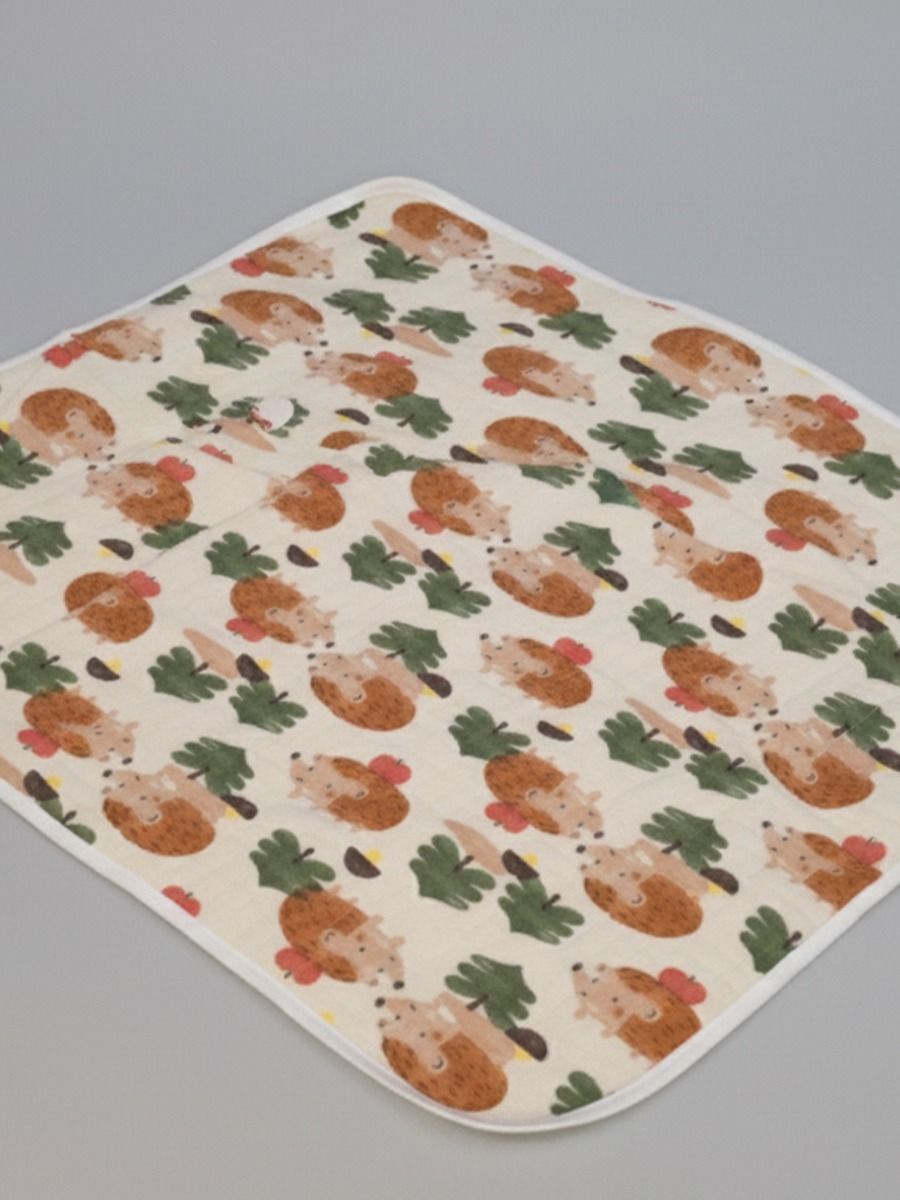 Baby Hood Towel Leaf Print