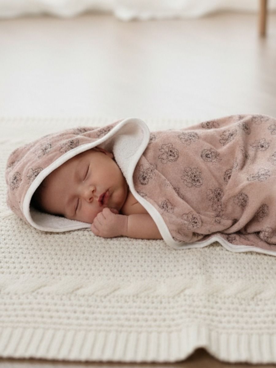 Baby Hood Towel Mickey Print