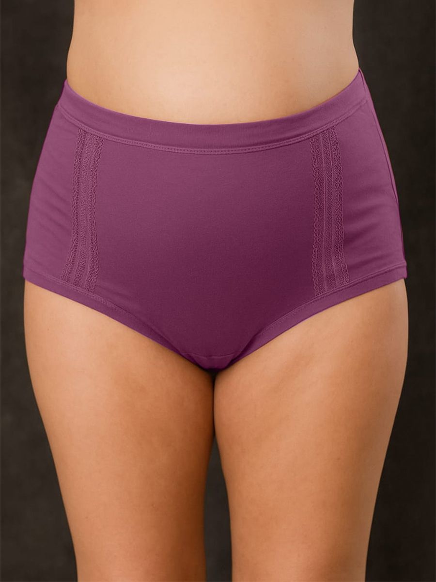 Maternity High Waist Modal Panty Wine