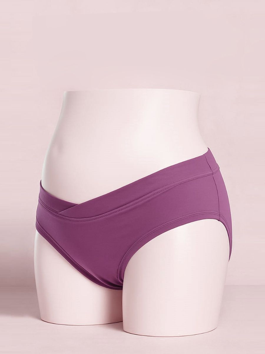 Maternity Low Waist Panty (LW Overlap Modal Purple)