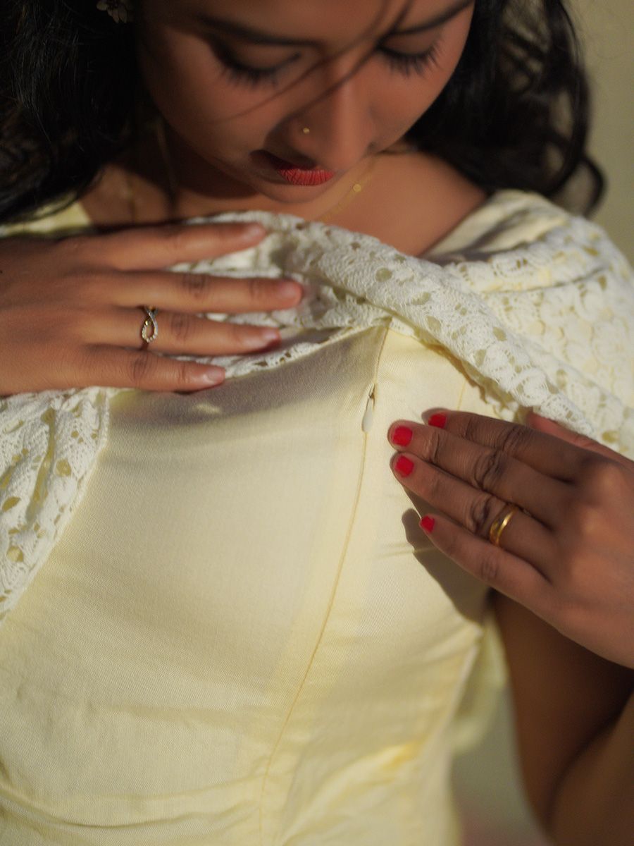 Maternity Full  Gown-  (offwhite)