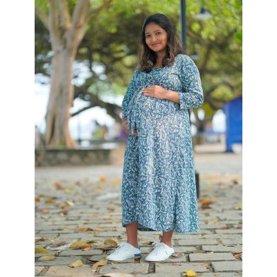 Maternity Short Dress- Amora Green