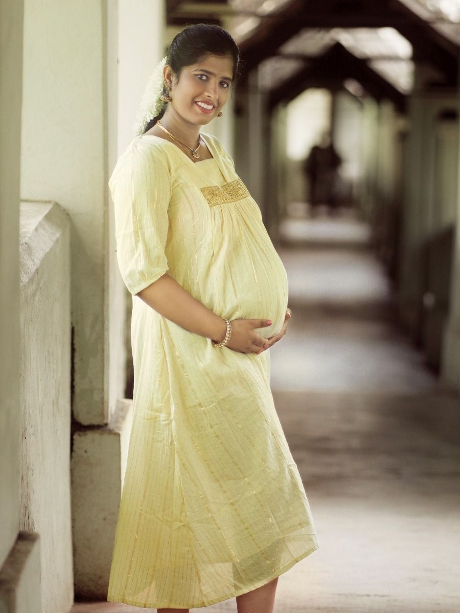 Maternity Midi Onam Festive Dress Cleta G