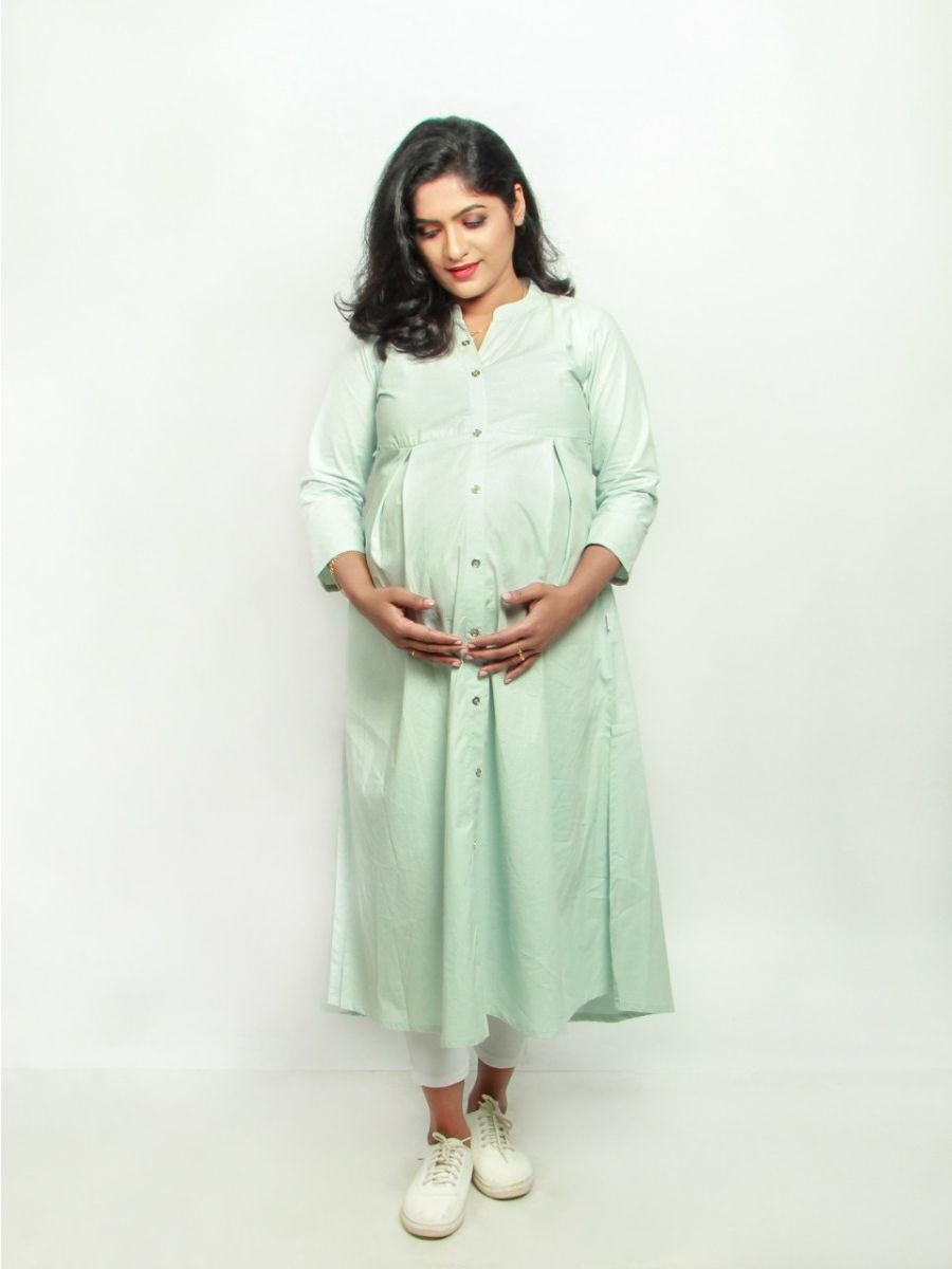 Nursing Kurta Top (Elsa pale green )