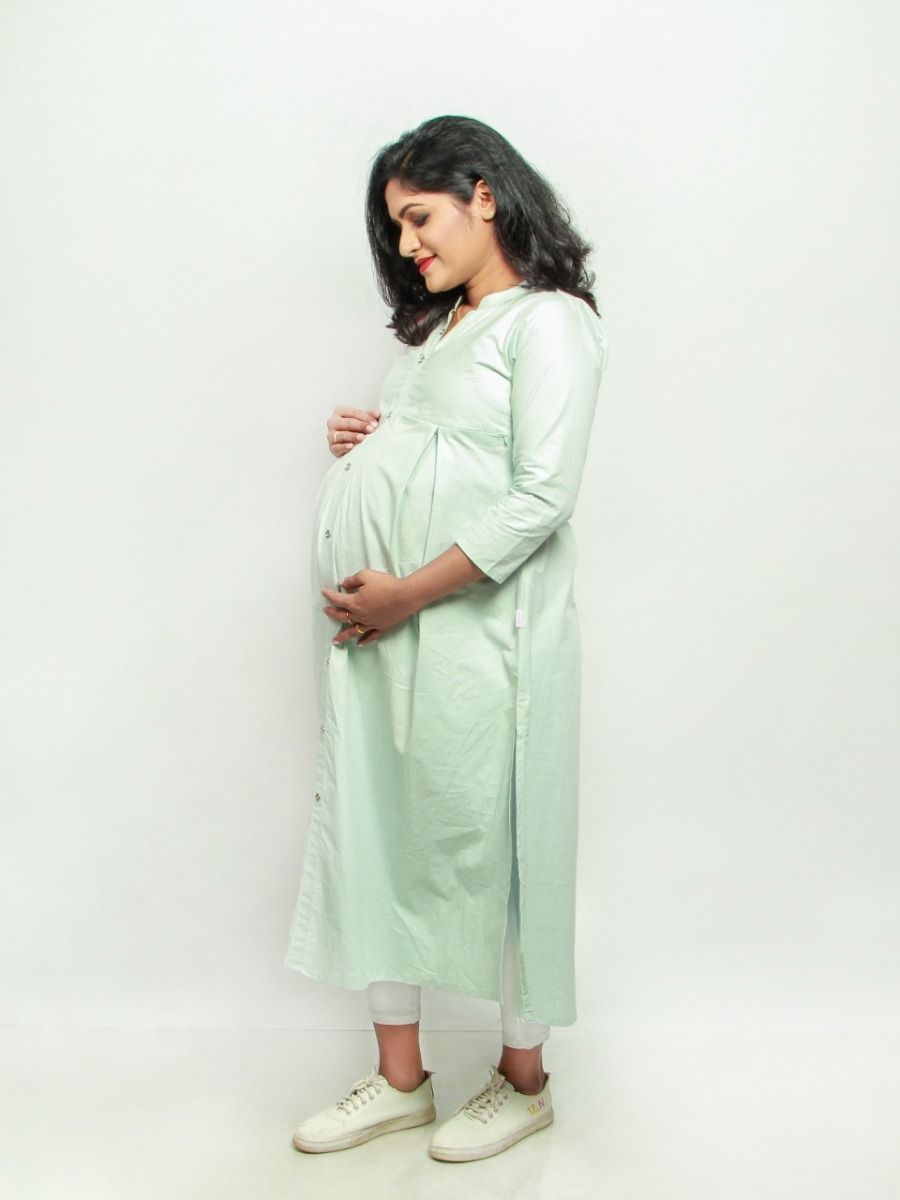 Nursing Kurta Top (Elsa pale green )