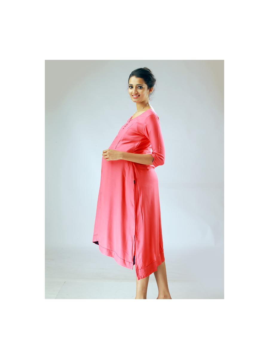 Nursing Top Pink Short Slit (Lax Pink)