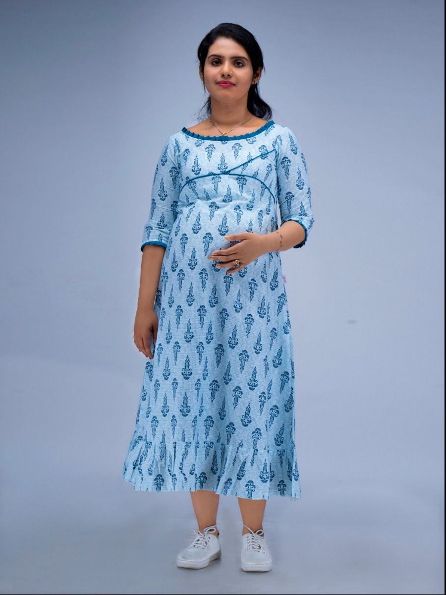 Nursing Nightie Short Ela Blue