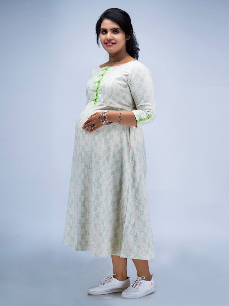 Maternity Midi Dress Geet Green