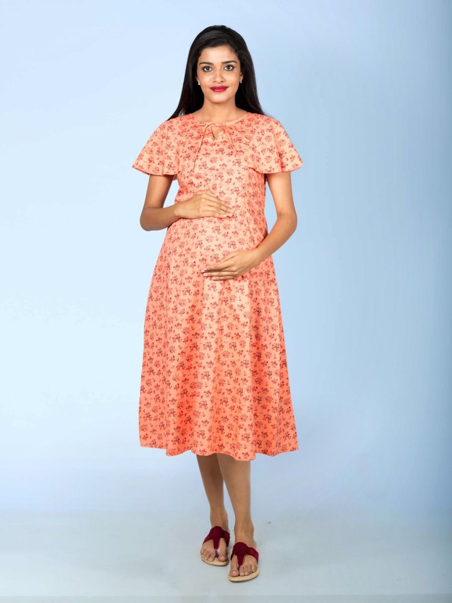 Maternity Nightie Short (Erin peach)