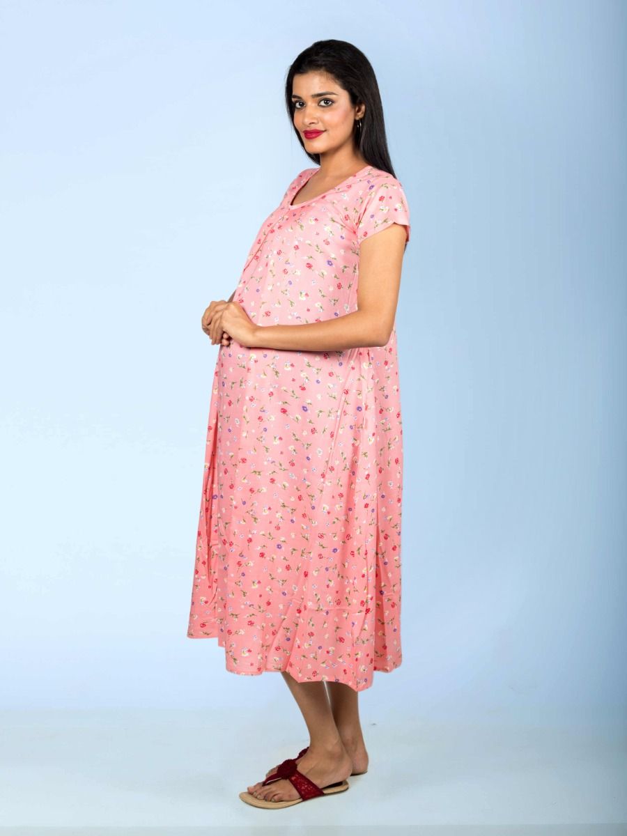 Nursing Nightie Short( Tilla peach)