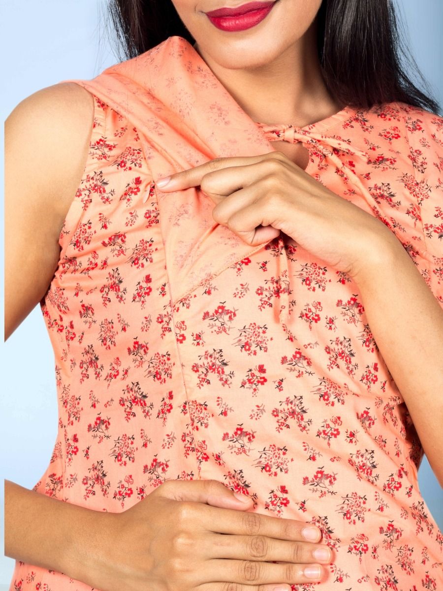 Maternity Nightie Short (Erin peach)