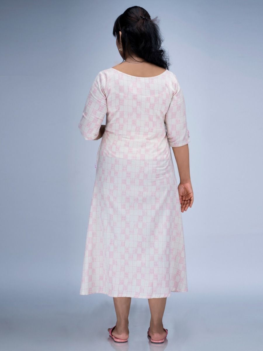 Maternity Midi Dress Geet Pink