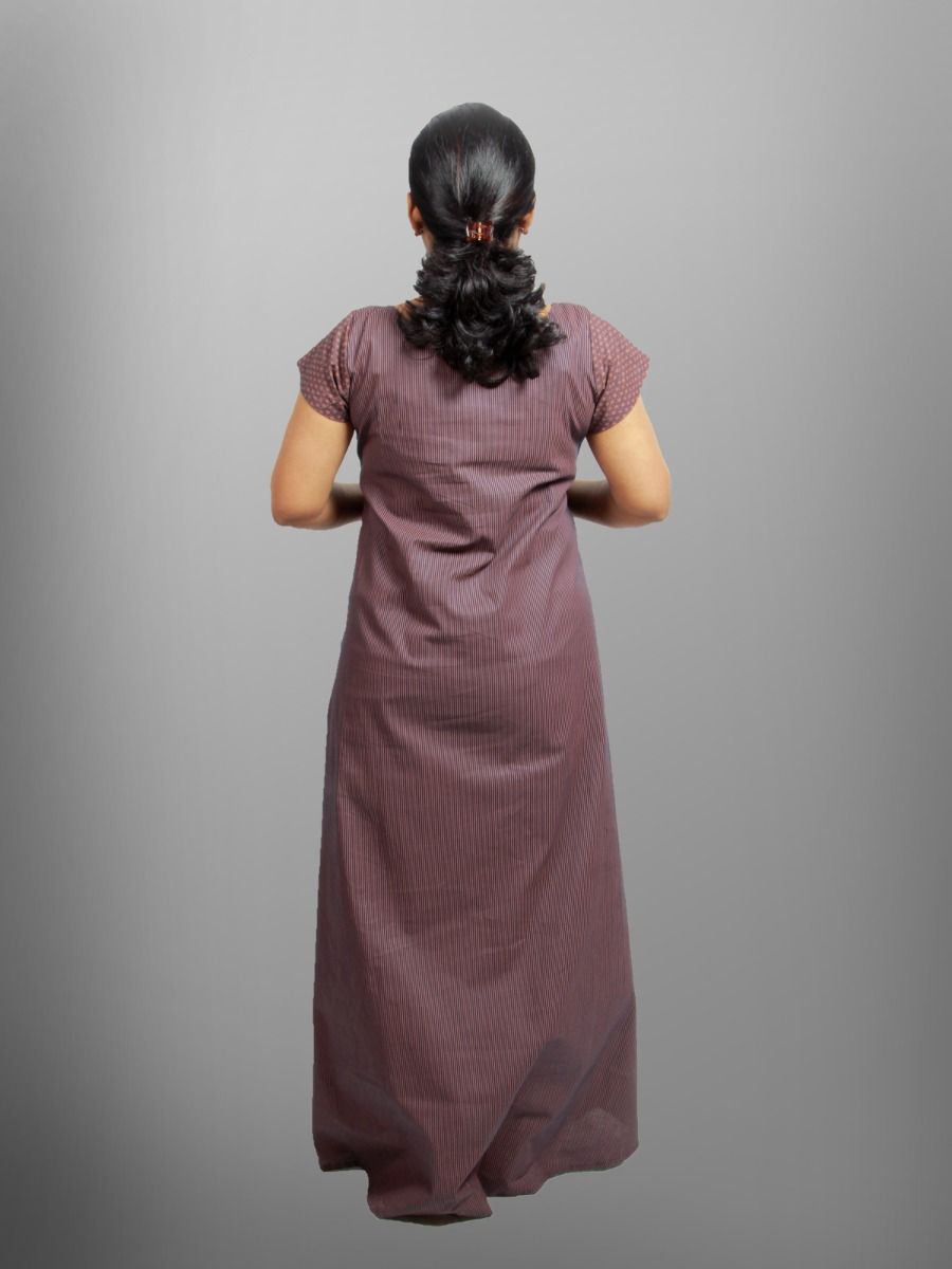 Maternity Nightie Line Printed (Belva Blue)