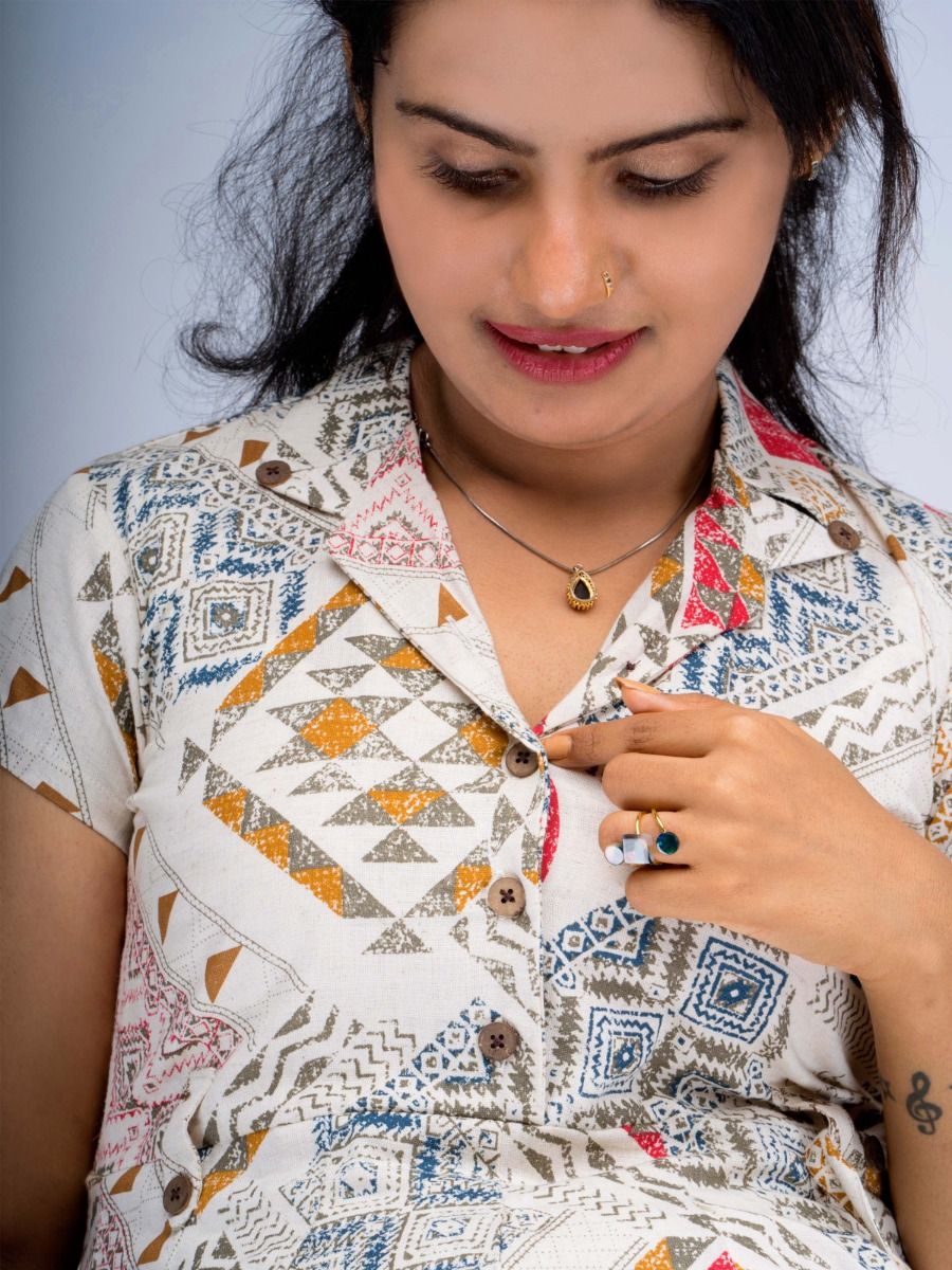 Maternity Midi Dress Triya Red