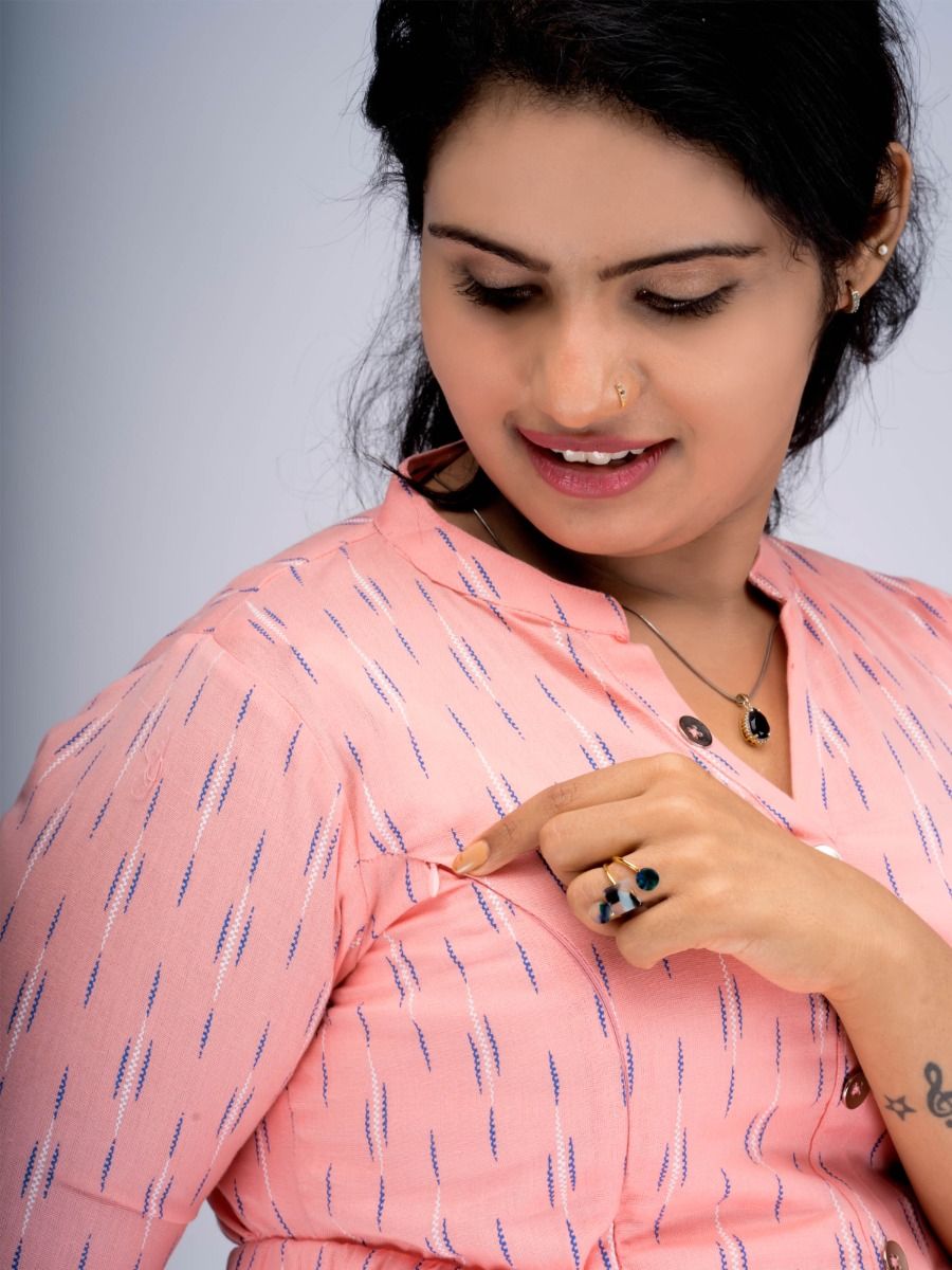 Nursing Kurta Ethic Peach