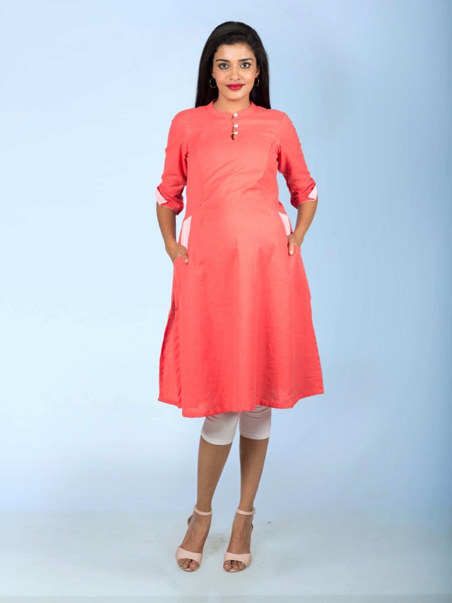 Maternity Top Cotton (Mossi Red)