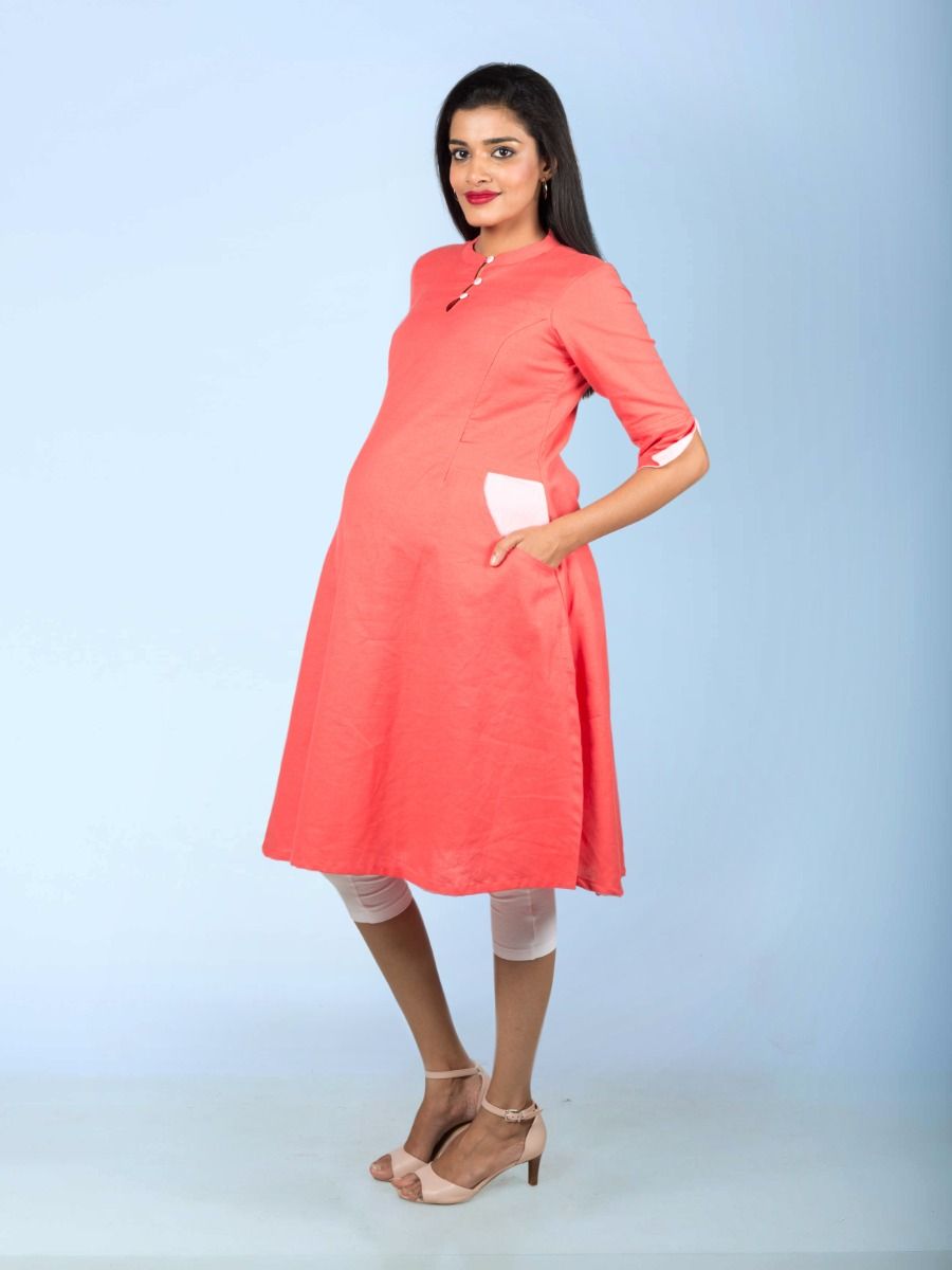 Maternity Top Cotton (Mossi Red)