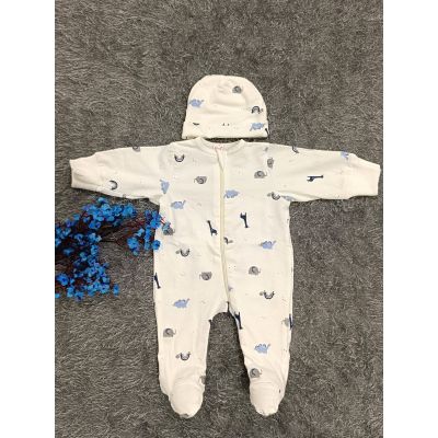 Sleepsuit/Cap- Boy(Blue Giraffe)