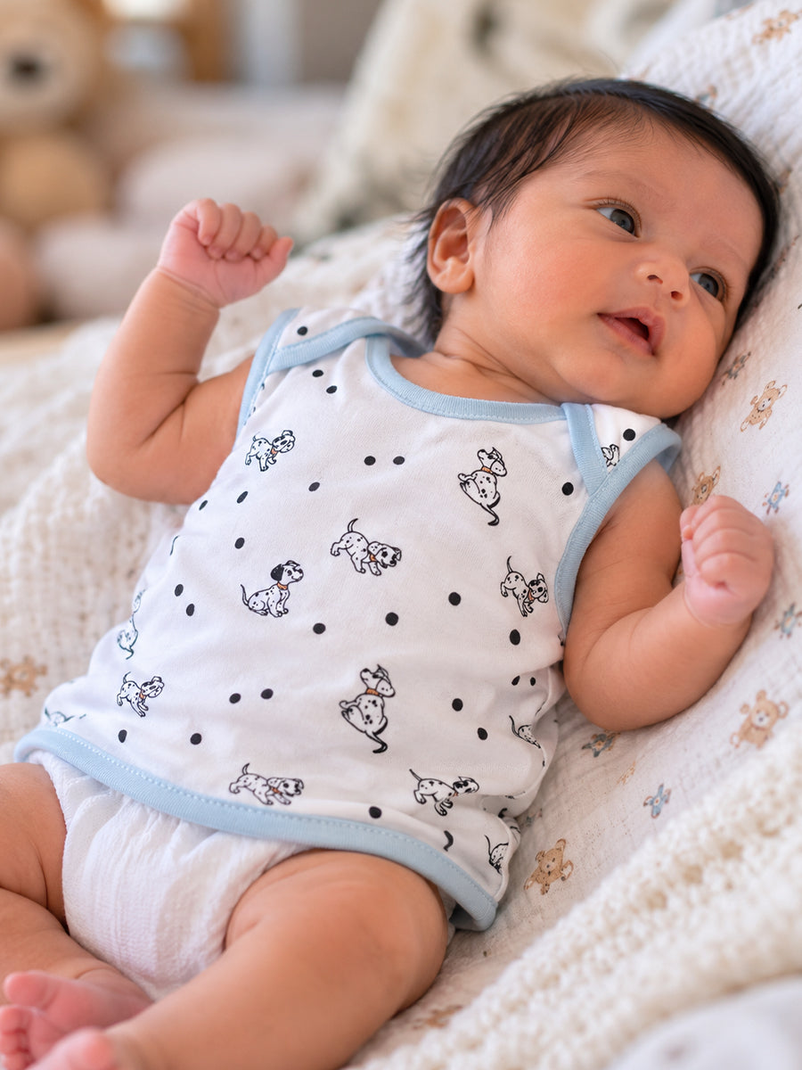Ziva Baby Boy Newborn Knitted Cotton Sleeveless Tops – 3-Piece Assorted Set | White & Baby Light Blue