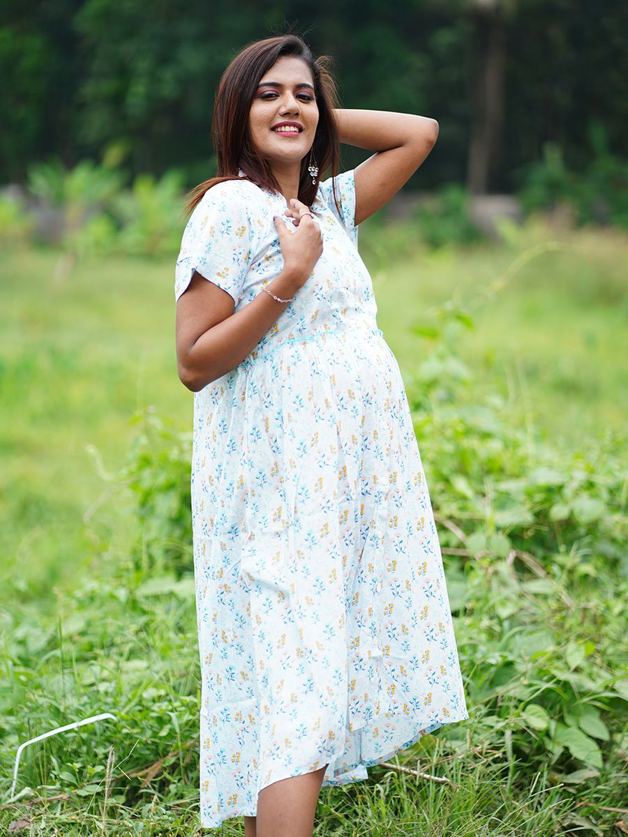 Maternity Long Top (blue)