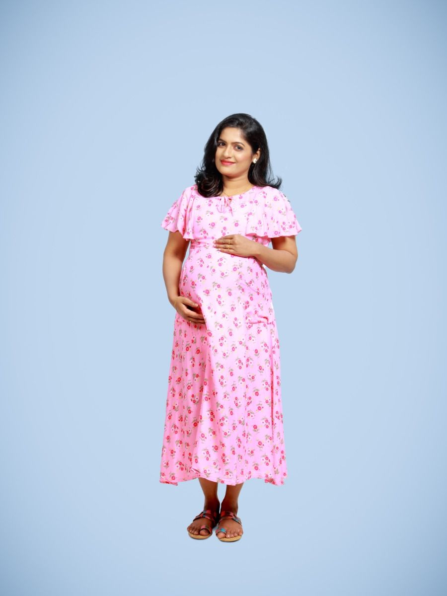 Maternity Nightie Short -Erin pink